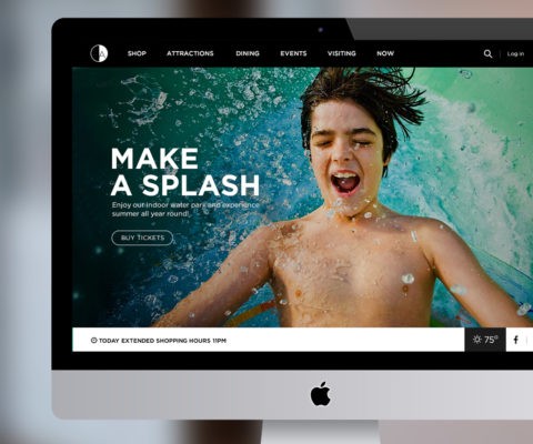 Desktop destination homepage.
