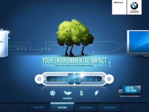 Mileage controls in the environmental-impact experience.