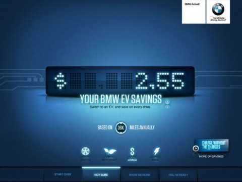 Savings calculator based on driving mileage.