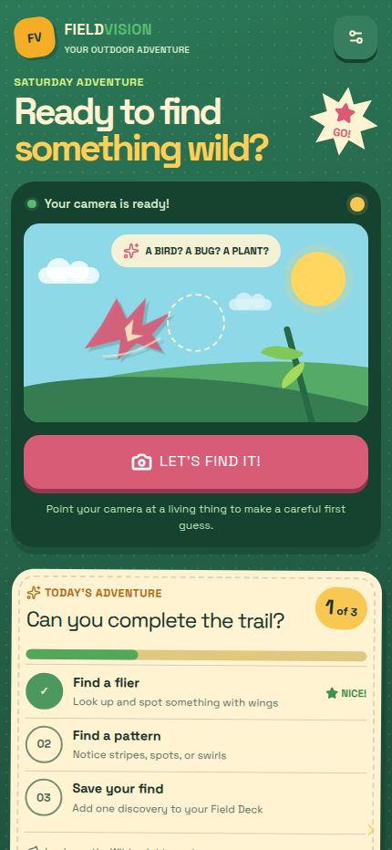 FieldVision home screen in the Field Kit style